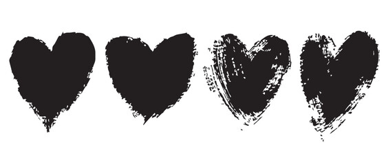 Abstract Black Brush Stroke Vectors for Texture Art