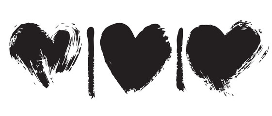 Abstract Black Brush Stroke Vectors for Texture Art