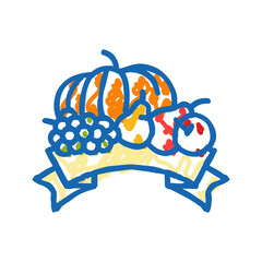 movie marathon autumn icon doodle illustration
