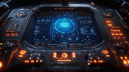 Obraz premium Futuristic dashboard interface