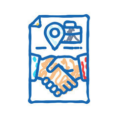 trade agreements modern business icon doodle illustration