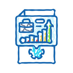 talent retention modern business icon doodle illustration