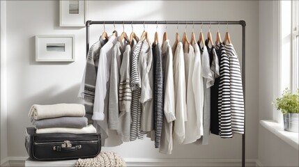 Elegant Capsule Wardrobe Display