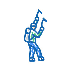 ice climbing winter icon doodle illustration