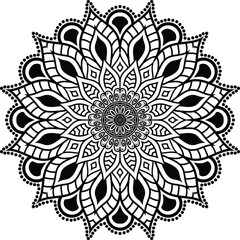 Beautiful floral pattern mandala art isolated on a white background, decoration element for meditation poster, yoga, banner, henna, invitation, cover page, design element mandala art, vector art
