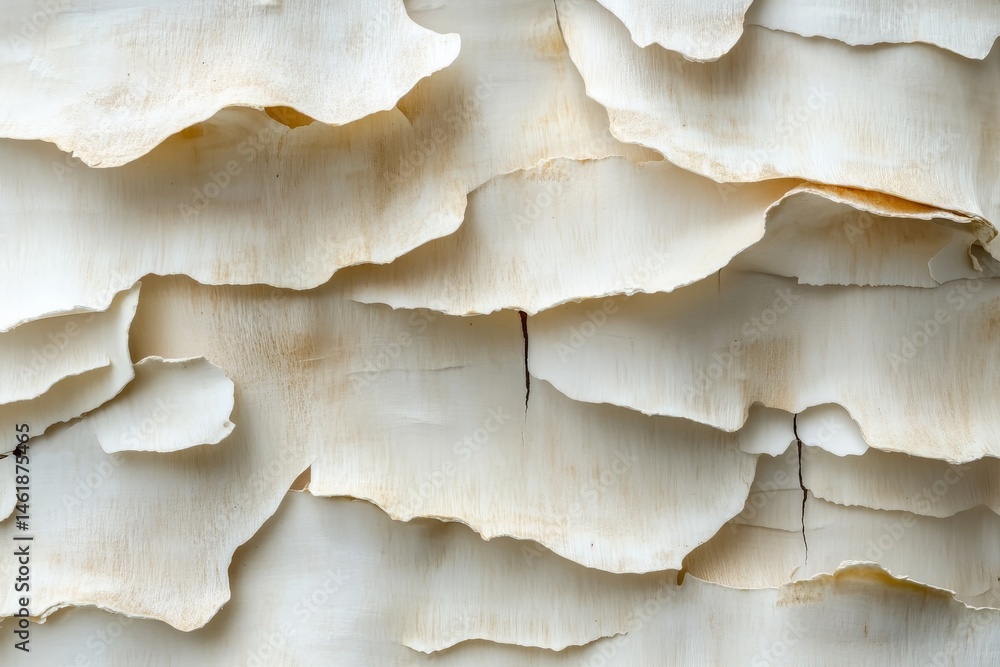 Poster close-up view of textured tree bark layers.