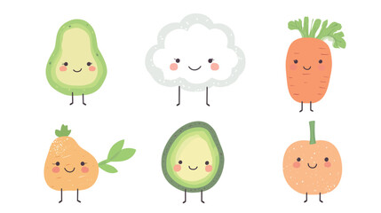 Charming cartoon personas adorned in diverse outfits, featuring vibrant colors, unique styles, and playful expressions. Perfect for illustrations, character design, and creative storytelling in variou