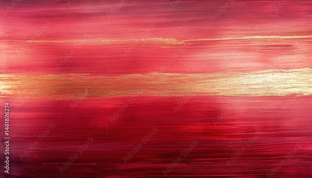 Aufkleber Vibrant Red and Gold Abstract Texture Background with Horizontal Gradient Pattern and Decorative Artistic Surface for Creative Designs