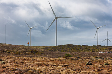 Cape Bridgewater Wind Farm. Part of the Portland Wind Energy Project to generate energy for the community in southwest Victoria.