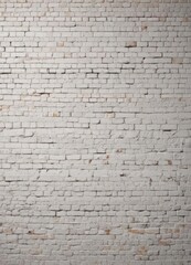 Obraz premium Weathered white brick wall, rough texture, grunge, distressed surface , backdrop, industrial, brickwork