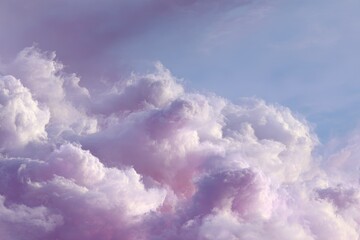 Fototapeta premium Soft, pastel cloudscape with diffused light.