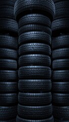 Obraz premium Post-Apocalyptic Tire Wasteland