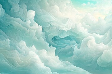 Obraz premium A dreamlike, ethereal sky, filled with swirling clouds.