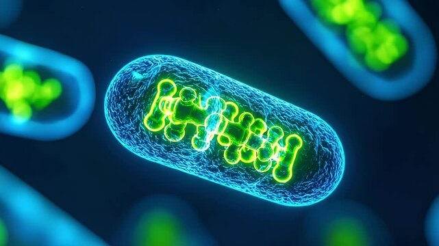 Mitochondria Essential Organelles in Cells for Energy Production and Cellular Respiration.