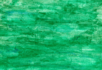 Watercolor abstract  green background on canvas. Spring summer nature eco.