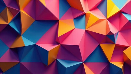 Obraz premium Geometric shapes create a vibrant, continuous motif , minimal, wallpaper
