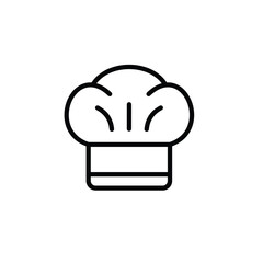 Chef hat symbol and glyph design on a white background