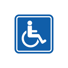 Disabled handicap icon and symbol design on a white background