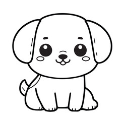 Dog  Coloring Page - Printable Activity Sheet