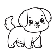Fototapeta premium Dog Coloring Page - Printable Activity Sheet