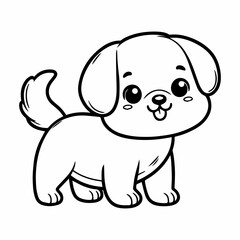 Obraz premium Dog Coloring Page - Printable Activity Sheet