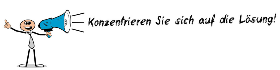 Fototapeta premium Konzentrieren Sie sich auf die Lösung!