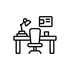 Study Desk with Lamp and Documents for Final Exams  