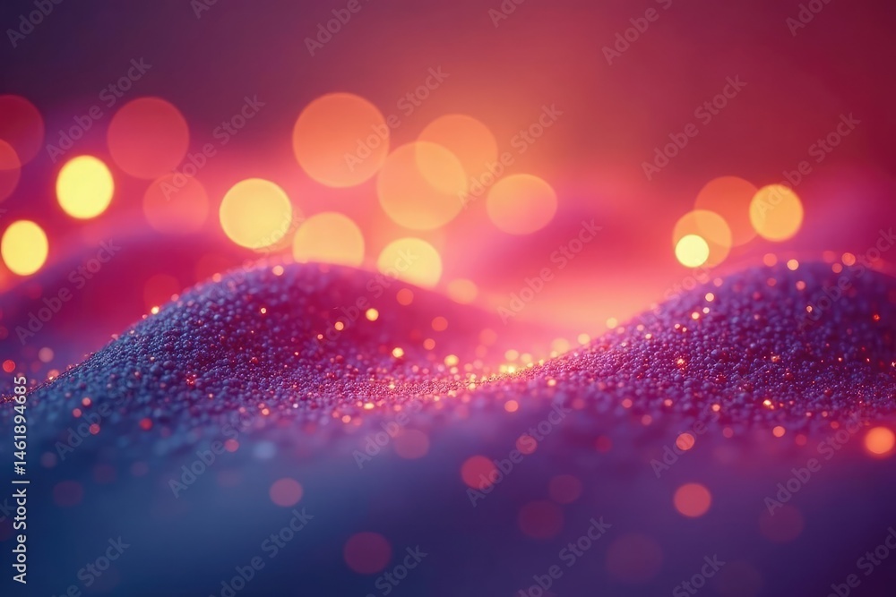 Wall mural subtle bokeh lights on a flowing, smooth surface, luxury, tranquil, pattern