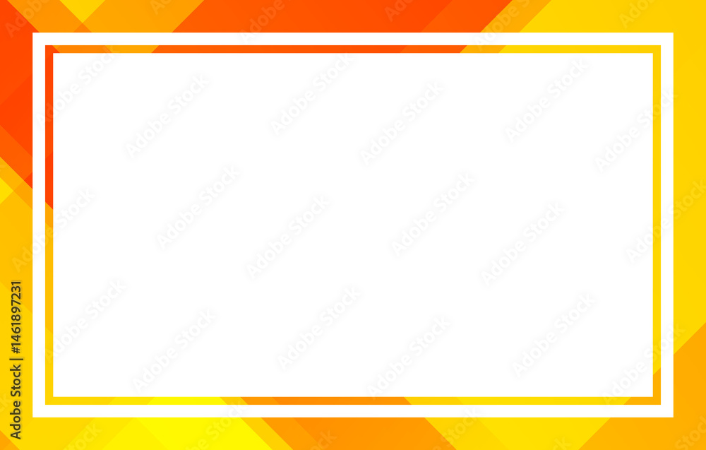 Poster geometric frame with warm color: a simple rectangular frame with clean lines and an eye-catching gra
