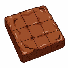 A delicious, chocolatey dessert cut into squares, ready to enjoy