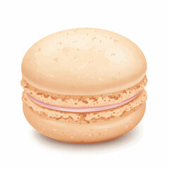 Illustration of a bread bun, tan color, slightly spotted & layered
