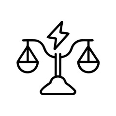 Scales of justice symbol representing fairness and balance in legal matters during a thoughtful discussion