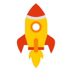 Colorful rocket illustration depicting the excitement of space exploration and adventure for children and adults alike