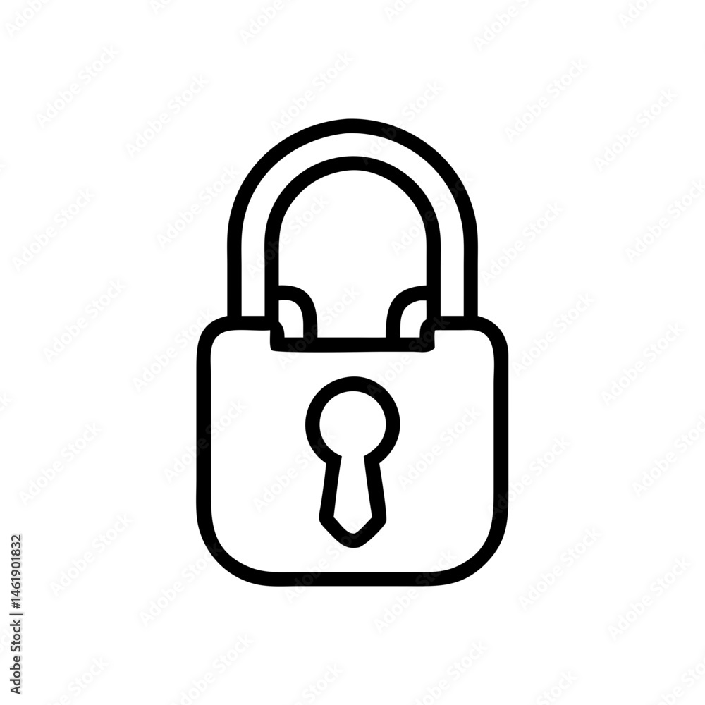 Aufkleber digital lock symbol representing security and safety in a modern online environment for data protect