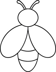 vector illustration of a bee