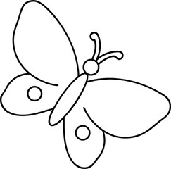 Butterfly Black Stroke Linear Icon