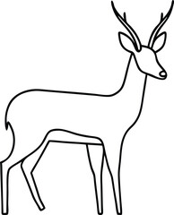 Fototapeta premium deer outline vector illustration