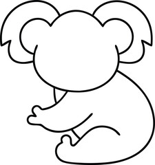 Koala outline logo icon. Australian animal for web and design. Vector illustration