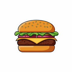 Cartoon hamburger