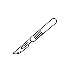 Simple, stylized line drawing of a nail file on a white background