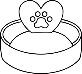 bed cat breeding color icon vector. bed cat breeding sign. isolated symbol illustration