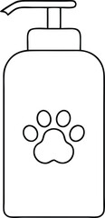 pet shampoo icon, pet shampoo line art - simple line art of pet shampoo, perfect for pet shampoo logos and icons