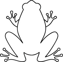 frog outline icon on a white background