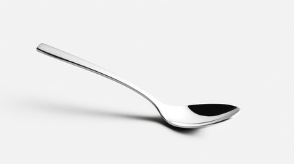 Sleek, modern spoon, angled