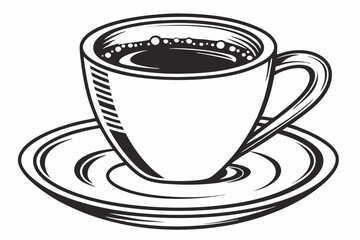 coffee cup sihouette black vector