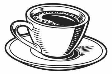 coffee cup sihouette black vector
