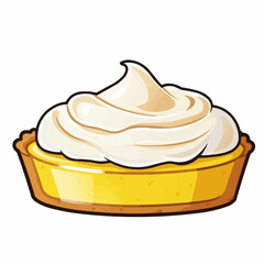 Creamy and delicious frosting with swirls on a white background