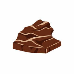 Abstract art Layered brown and tan terrain, minimalist composition with a white background