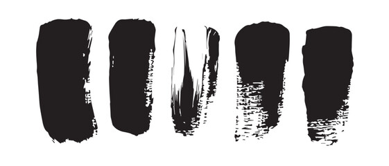 Black Brush Strokes Vector Textures