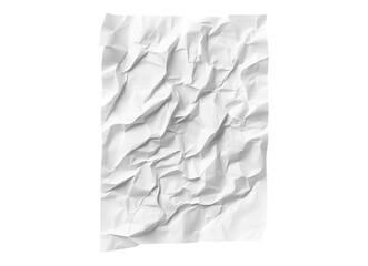 white crumpled paper poster